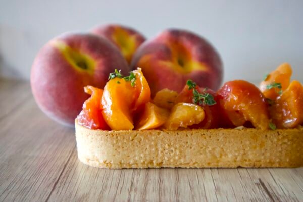 Peach and Vanilla Tart (v) (gf)